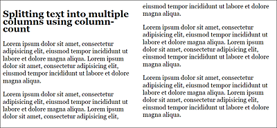 The Multicolumn Set Has Been Applied to an <article> Element as a Container