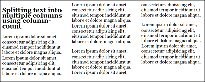 Three Columns with 250 pixels