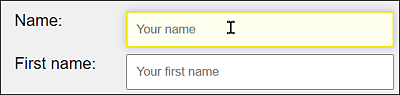 Interaction Help When the Mouse Pointer Is over an Input Field