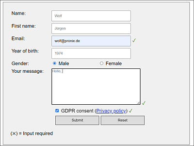 A Simple HTML Form Styled with CSS