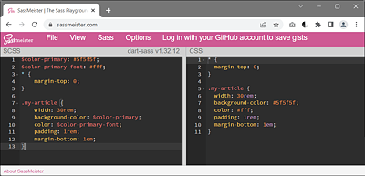 The Sassmeister Website Provides an Online CSS Preprocessor