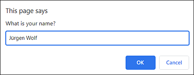 The Standard Dialog prompt() (in Google Chrome)