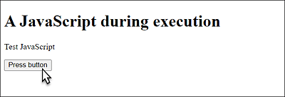 The HTML Document with a Button