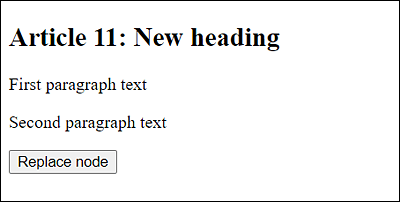 Replacing Nodes: The Heading Has Already Been Changed for the 11th Time