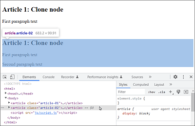 A Second Article Was Cloned from the First Article