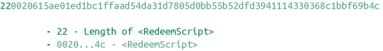 p2sh-p2wsh RedeemScript